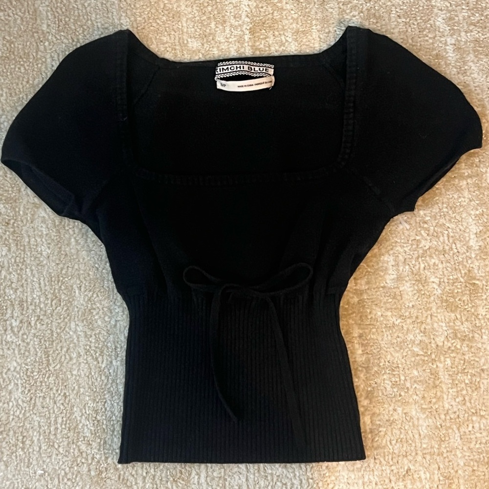 Kimchi Blue Bow Black Women's Top